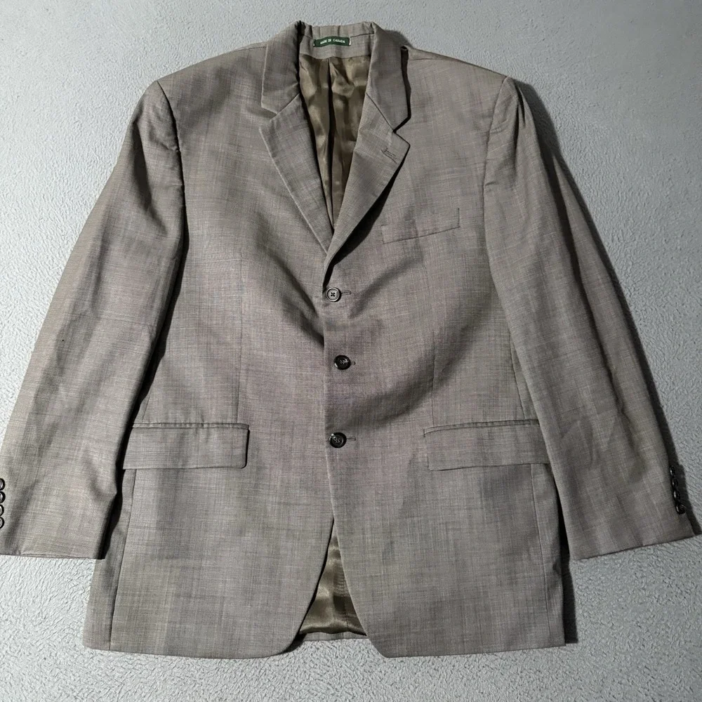 Vintage Lauren Ralph Lauren 3 Button Blazer Suit Jacket 42R Gray Wool